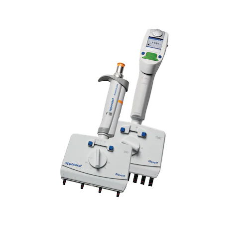 3125000206 Research plus Move It可调间距手动移液器 8通道 120 – 1200 μL 深绿色 - Eppendorf/艾本德