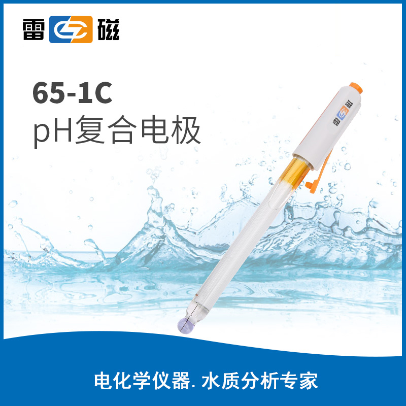 8004N00 65-1C pH复合电极(玻壳) - 雷磁